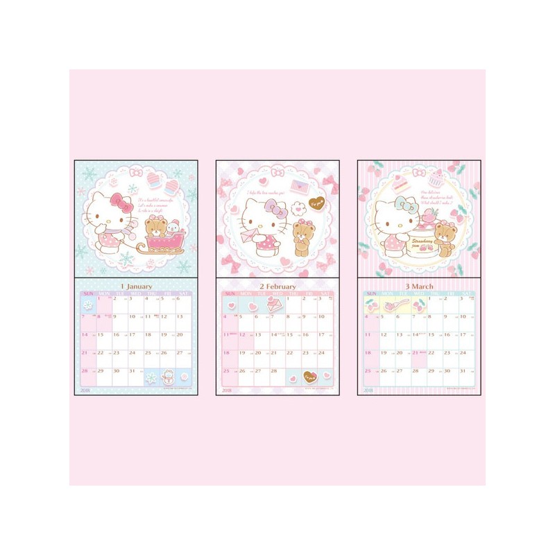 Hello Kitty Mini Wall Calendar: 2018 - The Kitty Shop