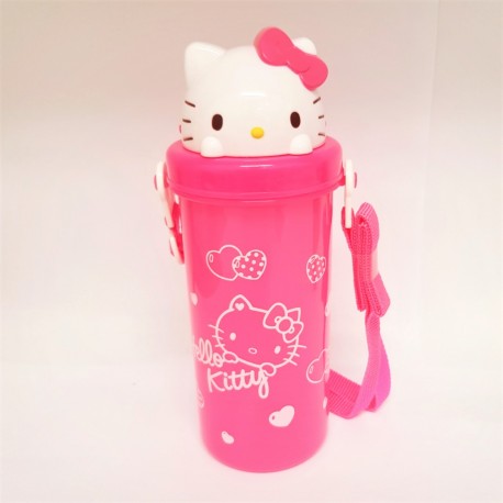 Hello Kitty Water Bottle Dc Cap Pink Heart - The Kitty Shop