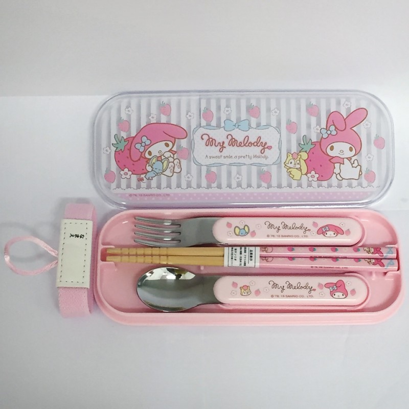 My Melody Lunch Trio with Belt: Strwbrry - The Kitty Shop