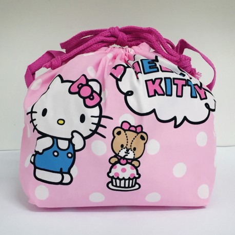 Hello Kitty Lunch Drawstring Bag: Dot - The Kitty Shop