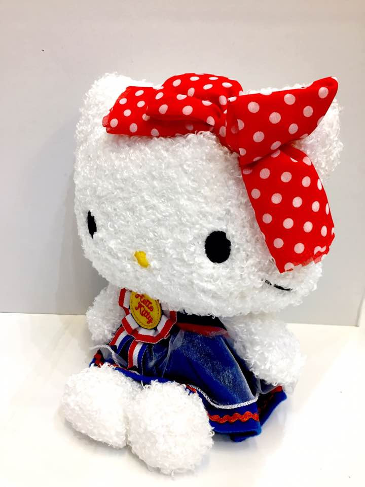 fluffy hello kitty plush