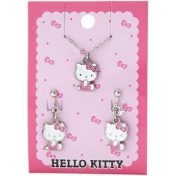 Hello Kitty Necklace & Earrings Set: