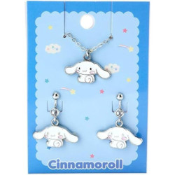 Cinnamoroll Necklace & Earrings Set: