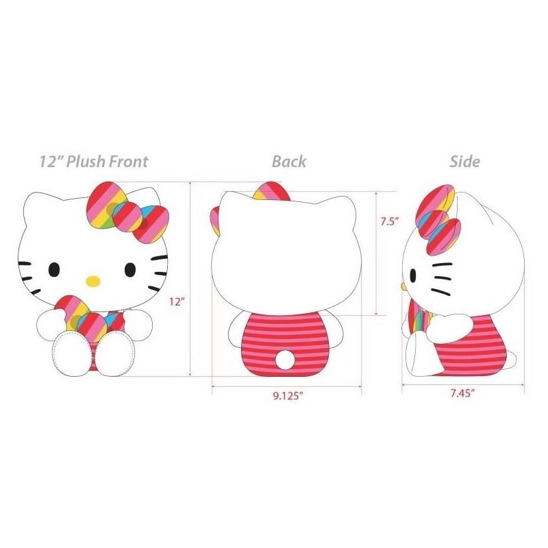 hello kitty retro 12 inch plush