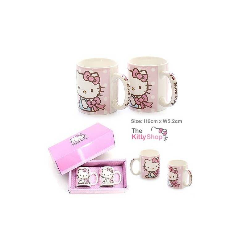 Hello Kitty Mini Mug Set (Ribbon) - The Kitty Shop