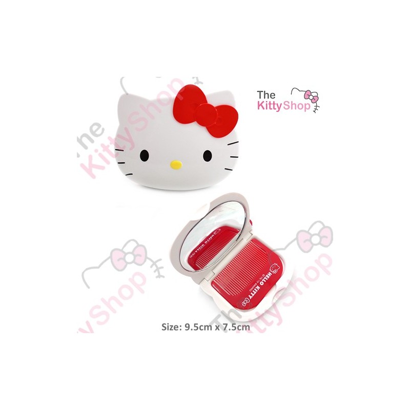 Hello Kitty Face Shaped Comb Mirror Set The Kitty Shop