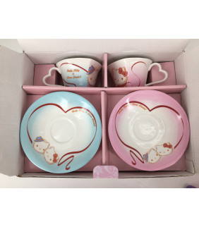 Hello Kitty Cup & Saucer Set Rose With Dear Daniel