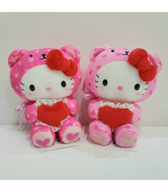 Hello Kitty Mascot Plush Assorted Pink Bear Valentine Heart