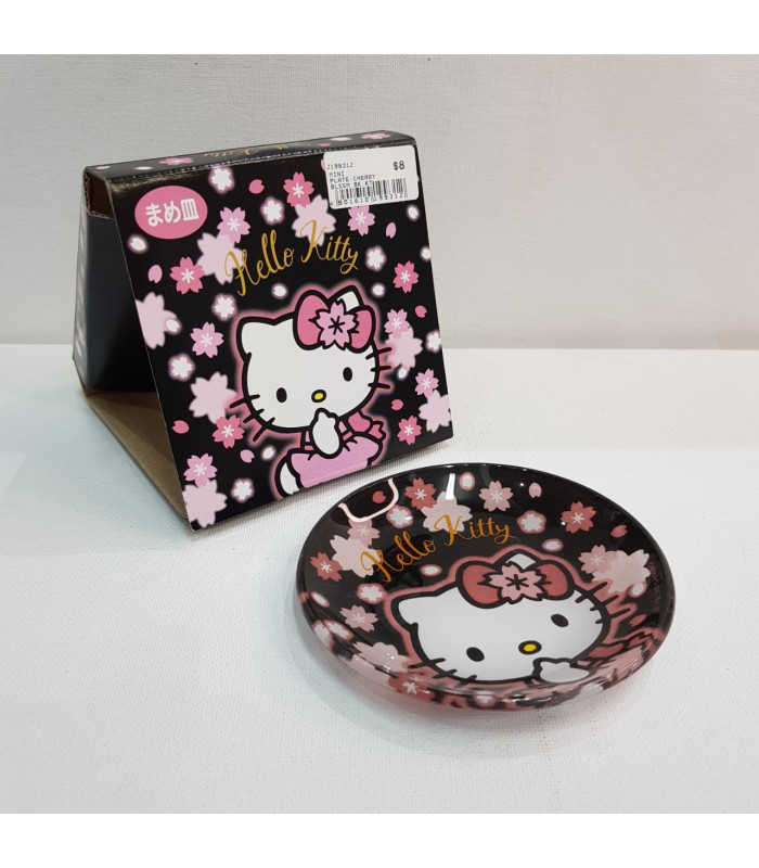 Hello Kitty Mini Plate:Cherry Blssm Black