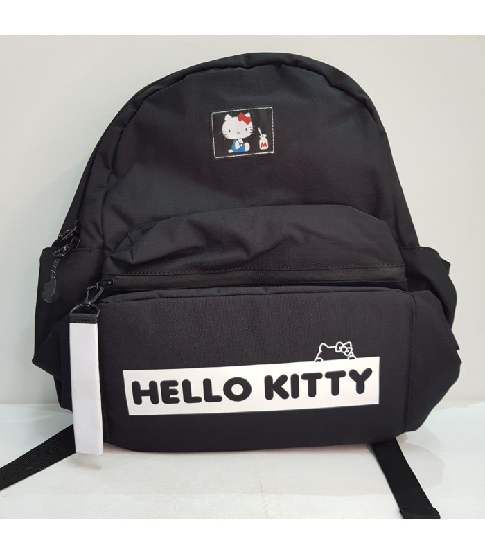 Hello Kitty Backpack: Black Logo