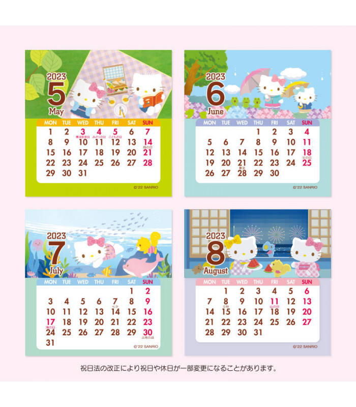 Hello Kitty Mini Desk Calendar: 2023