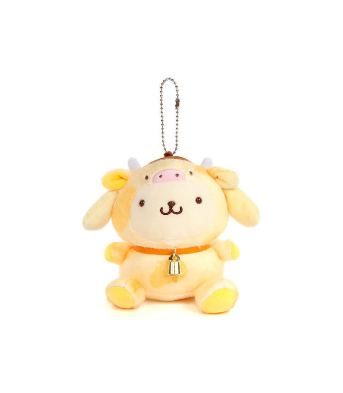 Pompompurin Key Chain with Mascot: Cow