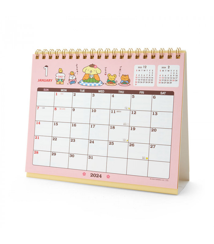 Pompompurin Desk Calendar 2024