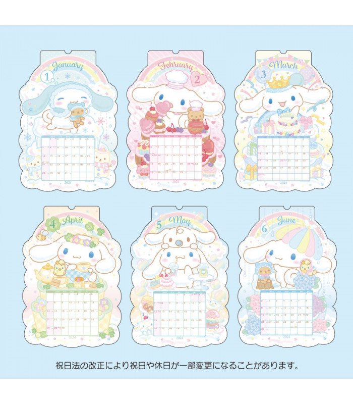 Cinnamoroll Diecut Wall Calendar 2024