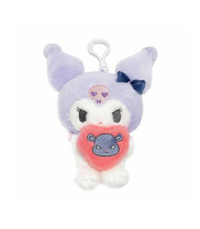 Kuromi Clip On Mascot Plush Heart