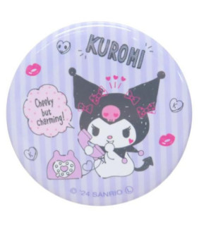 Kuromi Sanrio Charactors Can Badge Pin Japan Made