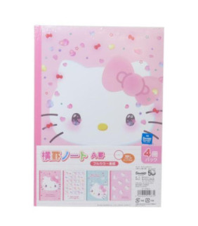 Hello Kitty B5 Ruled Notebook 4P 50th Anniversary