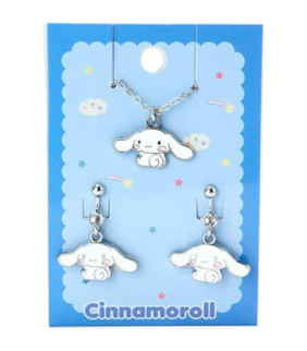 Cinnamoroll Necklace & Earrings Set: