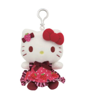 Hello Kitty Clip-on Plush Chocolate & Strawberry