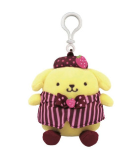 Pompompurin Clip-on Plush Chocolate & Strawberry