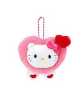 Hello Kitty Mascot Plush Keychain: Colorful Heart Series