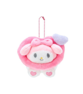 My Melody Mascot Plush Keychain: Colorful Heart Series