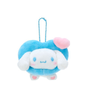 Cinnamoroll Mascot Plush Keychain: Colorful Heart Series